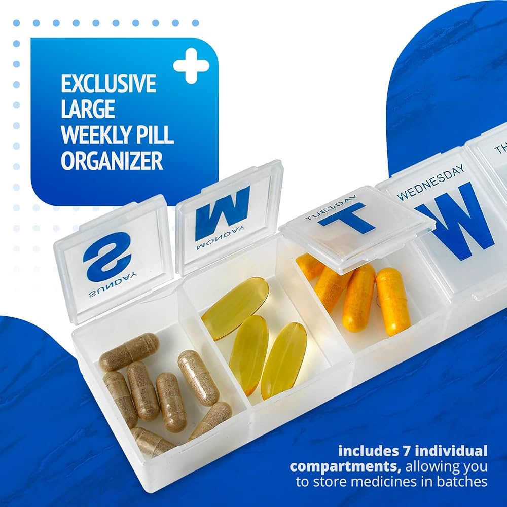 衛生日用品 what we want WWW_PILLCASE HealthA2Z Pill Box, Easy to Open Pill Case 7 Day Medicine